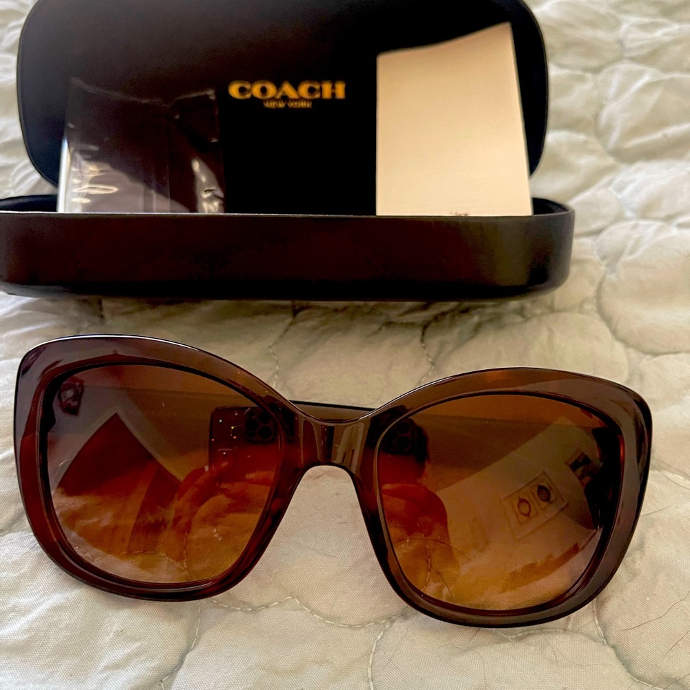 Coach tortoise shell sunglasses